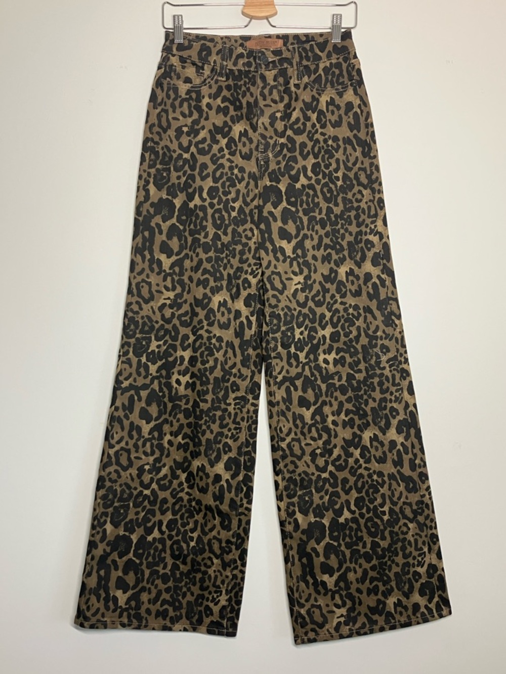 Judy Blue Retro Wide Leg Leopard Print Jeans Size 5/27 Denim
